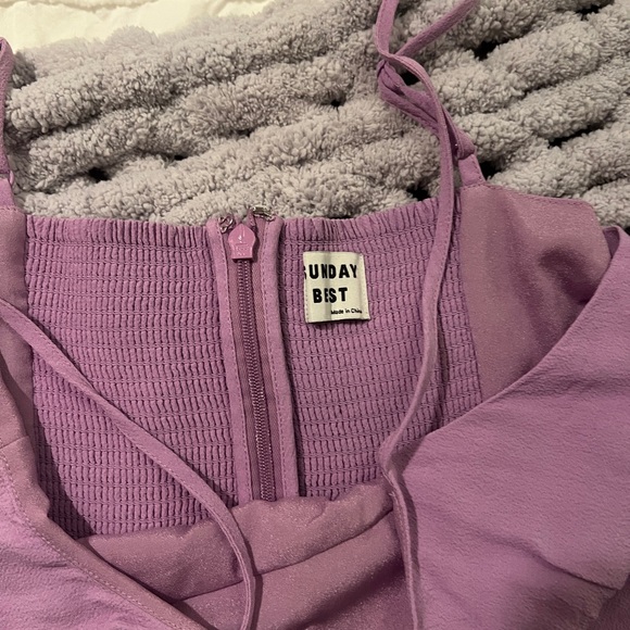 Aritzia Sunday Best Lilac Sleeveless Dress - Picture 2 of 2